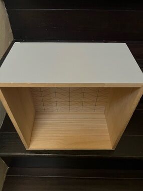 Nordstrom Minimalist Wooden Display Cube Shelves- 2 Light Gray